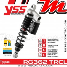 Amortisseur YSS RG362 TRC ~ Yamaha VMX-12 1200 U (V-Max) (2WE) ~ Annee 1988 - 1989 