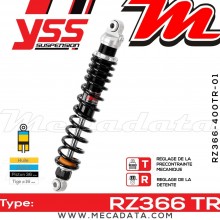 Amortisseur YSS RZ366 TR ~ Harley Davidson VRSCR 1130 Street-Rod (HCZ) ~ Annee 2006 