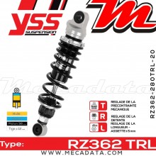 Amortisseur YSS RZ362 TRL ~ Harley Davidson VRSCA 1130 V-Rod (HAZ) ~ Annee 2002 