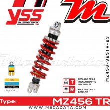 Amortisseur YSS MZ456 TR ~ Suzuki GSR 750 ZA ABS (C51121) ~ Annee 2015 