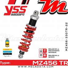 Amortisseur YSS MZ456 TR ~ Suzuki GR 650 X (GP51A) ~ Annee 1985 - 1989 