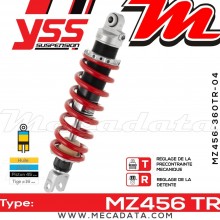 Amortisseur YSS MZ456 TR ~ Yamaha FZR 750 R OW01 (3PJ) ~ Annee 1989 