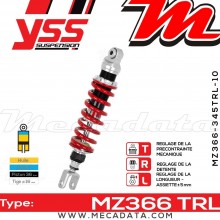 Amortisseur YSS MZ366 TRL ~ Yamaha YZF 750 R (4HN) ~ Annee 1993 