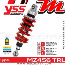 Amortisseur YSS MZ456 TRL ~ Triumph Speed Triple 1050 (515NV) ~ Annee 2012 - 2013 