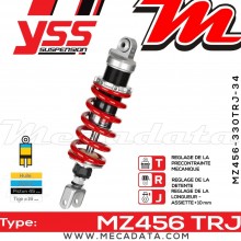 Amortisseur YSS MZ456 TRL ~ Kawasaki ZZR 1400 B ABS (ZXT40ABA) ~ Annee 2006 