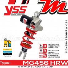 Amortisseur YSS MG456 HRW ~ Yamaha YZF-R6 600 ABS (RJ271) ~ Annee 2017 