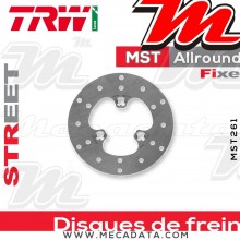 Disque de frein Arrière ~ Peugeot 100 Speedfight SC (S1BDE) 1997-2007 ~ TRW Lucas MST 261