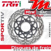 Disque de frein Avant droite ~ Kawasaki Z 750 R ABS (ZR750N) 2011-2012 ~ TRW Lucas MSW 257 RAC