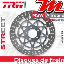 Disque de frein Avant ~ Kawasaki Z 750 S (ZR750J) 2005-2007 ~ TRW Lucas MSW 215