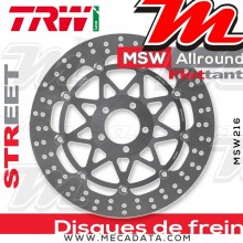 Disque de frein Avant ~ Kawasaki ZZR 1200 (ZXT20C) 2002-2004 ~ TRW Lucas MSW 216