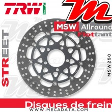 Disque de frein Avant ~ Kawasaki KLV 1000 (BS) 2004-2006 ~ TRW Lucas MSW 250