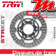 Disque de frein Avant ~ Kawasaki ZX-6R 636 Ninja (ZX636B) 2003-2004 ~ TRW Lucas MSW 238