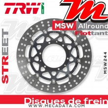 Disque de frein Avant ~ Honda VTX 1800 C (SC46) 2001-2008 ~ TRW Lucas MSW 244