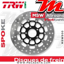 Disque de frein Avant ~ Harley Davidson FLSTSB 1584 Cross Bones (FS2) 2008-2011 ~ TRW Lucas MSW 500 