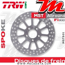 Disque de frein Arrière ~ Harley Davidson FLSTSB 1584 Cross Bones (FS2) 2008-2011 ~ TRW Lucas MST 501 