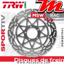 Disque de frein Avant ~ Ducati 821 Monster ABS (M2/M6/M7) 2014+ ~ TRW Lucas MSW 267 RAC