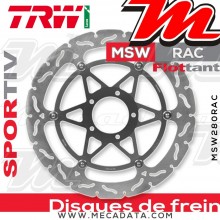 Disque de frein Avant ~ Ducati 1098 S (H7) 2007-2009 ~ TRW Lucas MSW 280 RAC