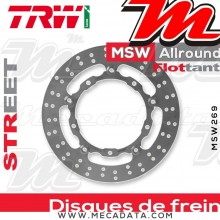 Disque de frein Avant ~ Yamaha YP 125 X-Max Iron Max (SE68) 2016+ ~ TRW Lucas MSW 269