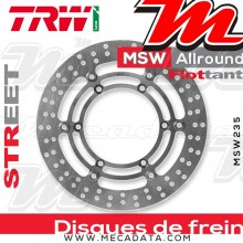 Disque de frein Avant ~ Yamaha XVZ 1600 Wild Star (VP08) 1999-2004 ~ TRW Lucas MSW 235