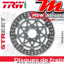 Disque de frein Avant ~ Yamaha FJ 1200 (3CW) 1988-1989 ~ TRW Lucas MSW 221