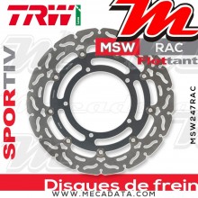 Disque de frein Avant ~ Yamaha YZF 1000 R1 (RN12) 2004-2006 ~ TRW Lucas MSW 247 RAC 