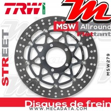 Disque de frein Avant ~ Triumph 1050 Sprint ST ABS (215NA) 2005-2010 ~ TRW Lucas MSW 279