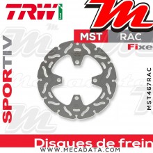 Disque de frein Arrière ~ Triumph 675 Street Triple RX ABS (L67LR) 2015+ ~ TRW Lucas MST 467 RAC