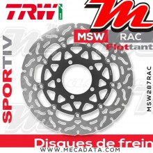 Disque de frein Avant ~ Triumph 675 Street Triple RX ABS (L67LR) 2015+ ~ TRW Lucas MSW 287 RAC