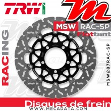 Disque de frein Avant ~ Triumph 675 Daytona R, ABS (H67) 2013+ ~ TRW Lucas MSW 287 RAC-SP