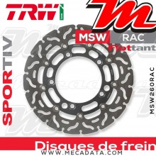 Disque de frein Avant ~ Suzuki SV 650 ABS, S ABS (WVX0) 2016+ ~ TRW Lucas MSW 260 RAC