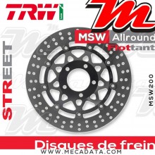 Disque de frein Avant ~ Suzuki GSX 750 F (WVAK) 1998-2002 ~ TRW Lucas MSW 220