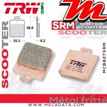 Plaquettes de frein Arrière TRW Lucas MCB 827 SRM pour Gilera FX 125 Runner SP M07 99-03 