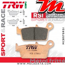 Plaquettes de frein Arrière ~ Gas Gas EC 450 fse, fsr 2003-2009 ~ TRW Lucas MCB 575 RSI 