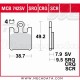 Plaquettes de frein Avant ~ Derbi 659 Mulhacen 2005 ~ TRW Lucas MCB 742 SCR 