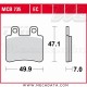 Plaquettes de frein Avant ~ Derbi 200 Boulevard 2005 ~ TRW Lucas MCB 735 