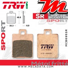 Plaquettes de frein Avant ~ Derbi 50 Sonar 2010-2011 ~ TRW Lucas MCB 695 SR