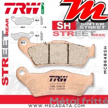 Plaquettes de frein Arrière ~ Ducati 1200 Multistrada ABS 2015+ ~ TRW Lucas MCB 648 SH 