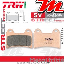 Plaquettes de frein Avant ~ Ducati 1200 Multistrada ABS A3 2013-2014 ~ TRW Lucas MCB 683 SV 