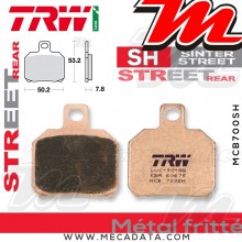 Plaquettes de frein Arrière ~ Ducati 1100 Streetfighter F1 2009-2011 ~ TRW Lucas MCB 700 SH 