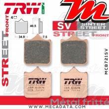 Plaquettes de frein Avant ~ Ducati S4RS 1000 Monster M4 2006-2008 ~ TRW Lucas MCB 721 SV 