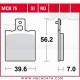 Plaquettes de frein Arrière ~ Ducati 851 Strada 1991-1992 ~ TRW Lucas MCB 75 RQ 