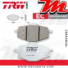 Plaquettes de frein Arrière ~ Cagiva 125 Brillo 2008+ ~ TRW Lucas MCB 539 EC