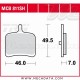 Plaquettes de frein Arrière ~ Buell 1125 R XB3 2008-2010 ~ TRW Lucas MCB 811 SH 