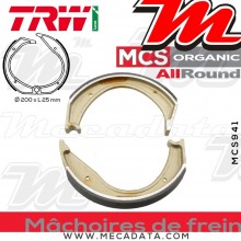 Mâchoires de frein Arrière ~ BMW R 1000 RT 247 9/88-8/89 ~ TRW Lucas MCS 941