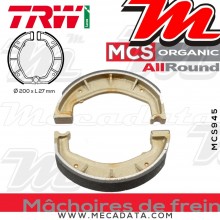 Mâchoires de frein Arrière ~ BMW R 1000 RT 247 08/89-95 ~ TRW Lucas MCS 945