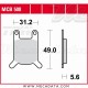 Plaquettes de frein Avant ~ Benelli 254 1983 ~ TRW Lucas MCB 508 