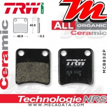 Plaquettes de frein de stationnement ~ Aprilia NA 850 Mana RC 2007-2012 ~ TRW Lucas MCB 832 P 