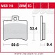 Plaquettes de frein Arrière ~ Aprilia 500 Scarabeo i.e. VR 2007-2009 ~ TRW Lucas MCB 710 SRM 