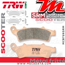 Plaquettes de frein Avant ~ Aprilia 300 Scarabeo S VR 2009-2010 ~ TRW Lucas MCB 726 SRM