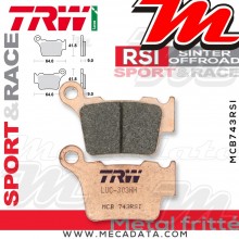 Plaquettes de frein Arrière ~ KTM XC 525 Racing 2006-2007 ~ TRW Lucas MCB 743 RSI 